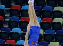 Bakıda batut gimnastikası üzrə Dünya Kubokunda iştirak edəcək idmançıların podium məşqləri. Azərbaycan, 4 mart, 2016